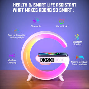 G-shaped Wireless Charger Alarm Clock